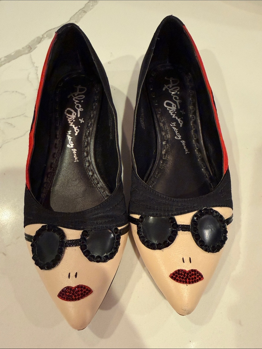 Alice + Olivia, Stacey Face Pointed Flats 38